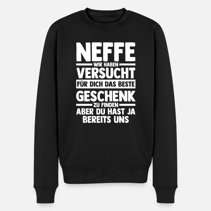 Neffe - Männer Premium Bio Pullover - Schwarz