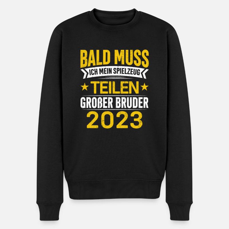 Spielzeug Große Schwester 2023 - Männer Premium Bio Pullover - Schwarz