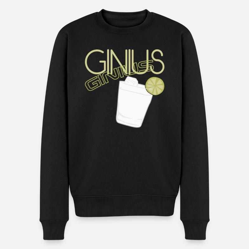 Gin - Männer Premium Bio Pullover - Schwarz