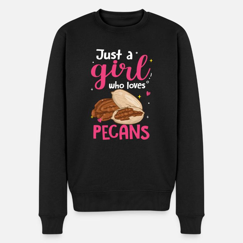 Pecannüsse Nüsse Geschenk - Männer Premium Bio Pullover - Schwarz