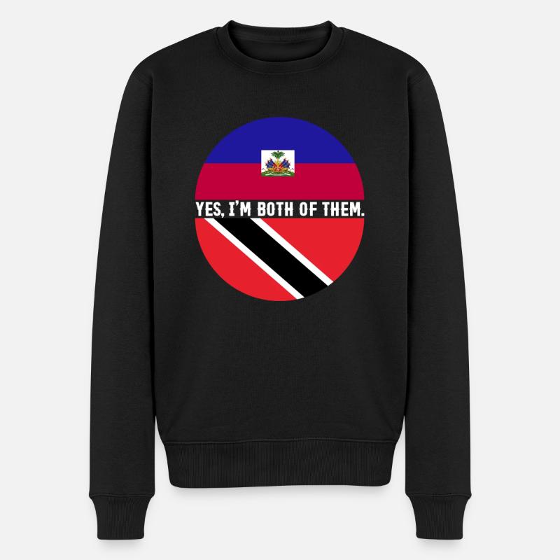 Trinidad und Tobago Flagge - Männer Premium Bio Pullover - Schwarz