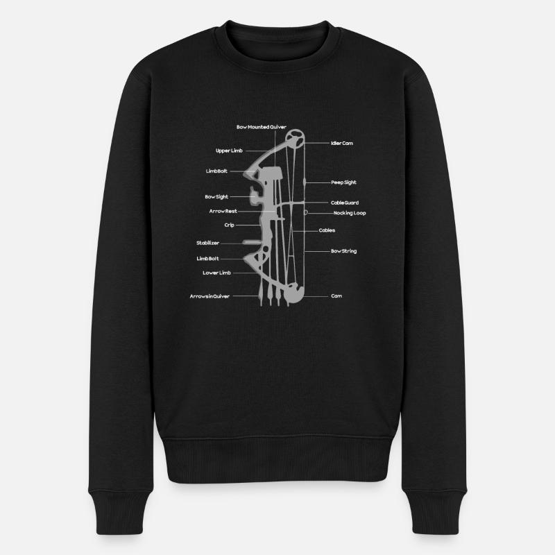Outdoor-Jagdbogen Definition des Bogenschießpfeils - Männer Premium Bio Pullover - Schwarz