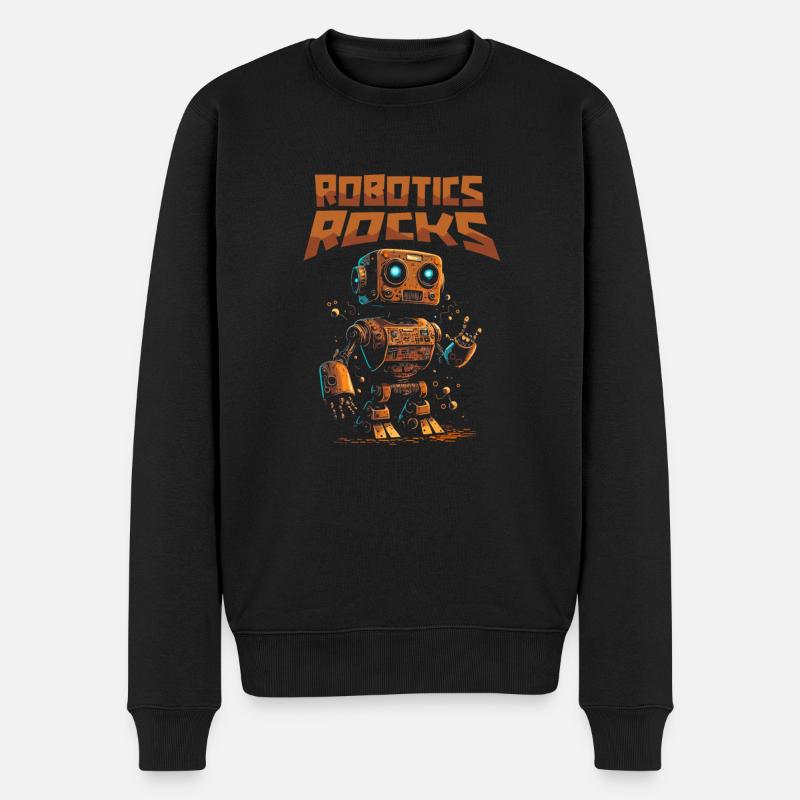 Robotik Ai Roboter Niedlich - Männer Premium Bio Pullover - Schwarz