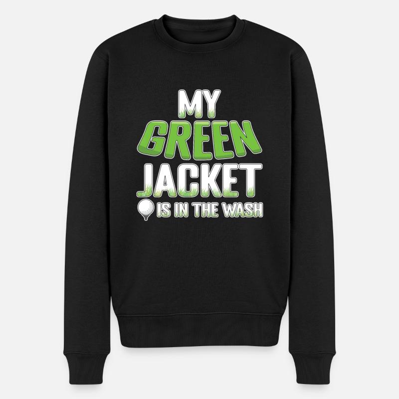 Golfclub Golfer Golf Green Golfing - Männer Premium Bio Pullover - Schwarz