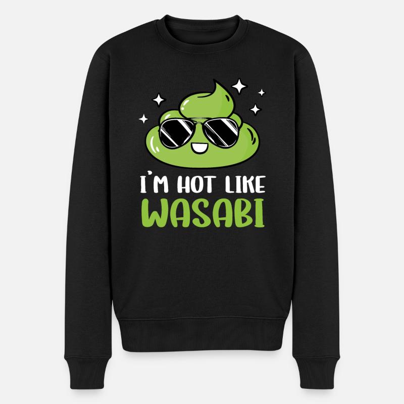Wasabi - Männer Premium Bio Pullover - Schwarz