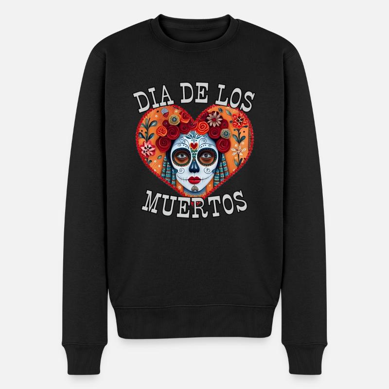 Dia de los Muertos - Pull Premium bio Homme - noir