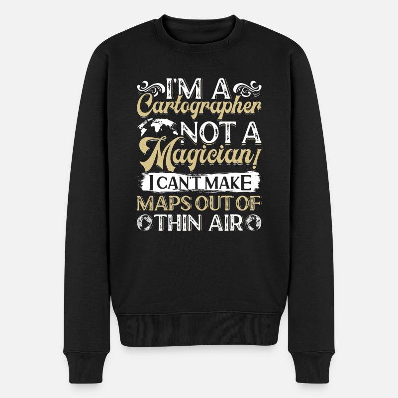 Cartographers - Männer Premium Bio Pullover - Schwarz