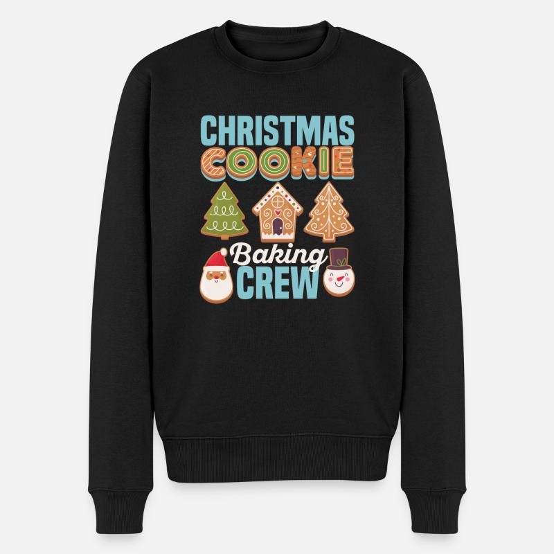 Christmas Cookie Baking Crew Traditioneller - Männer Premium Bio Pullover - Schwarz