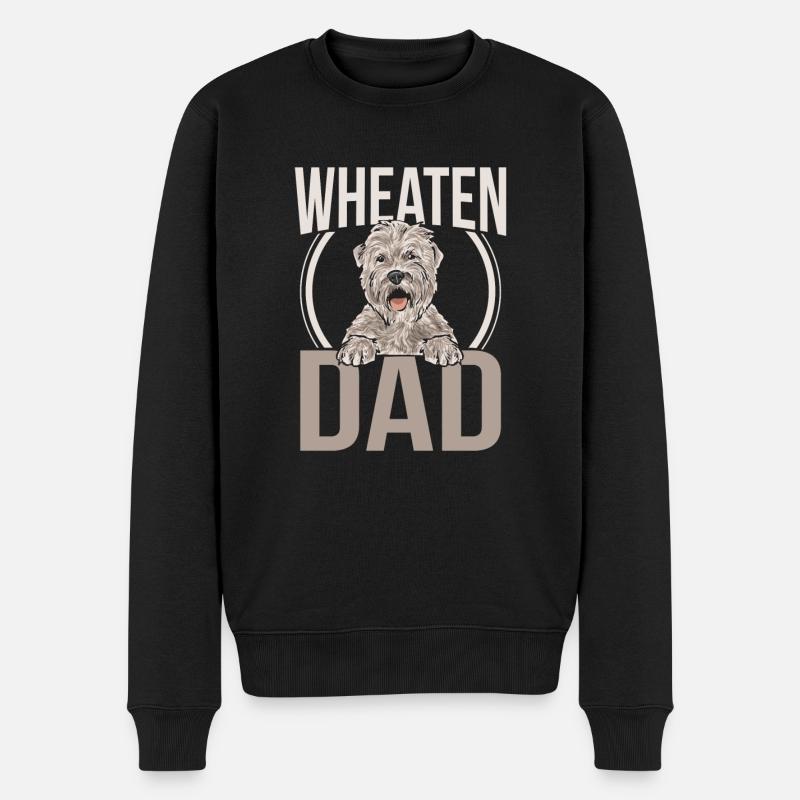 Irish Soft Coated Wheaten Terrier - Männer Premium Bio Pullover - Schwarz