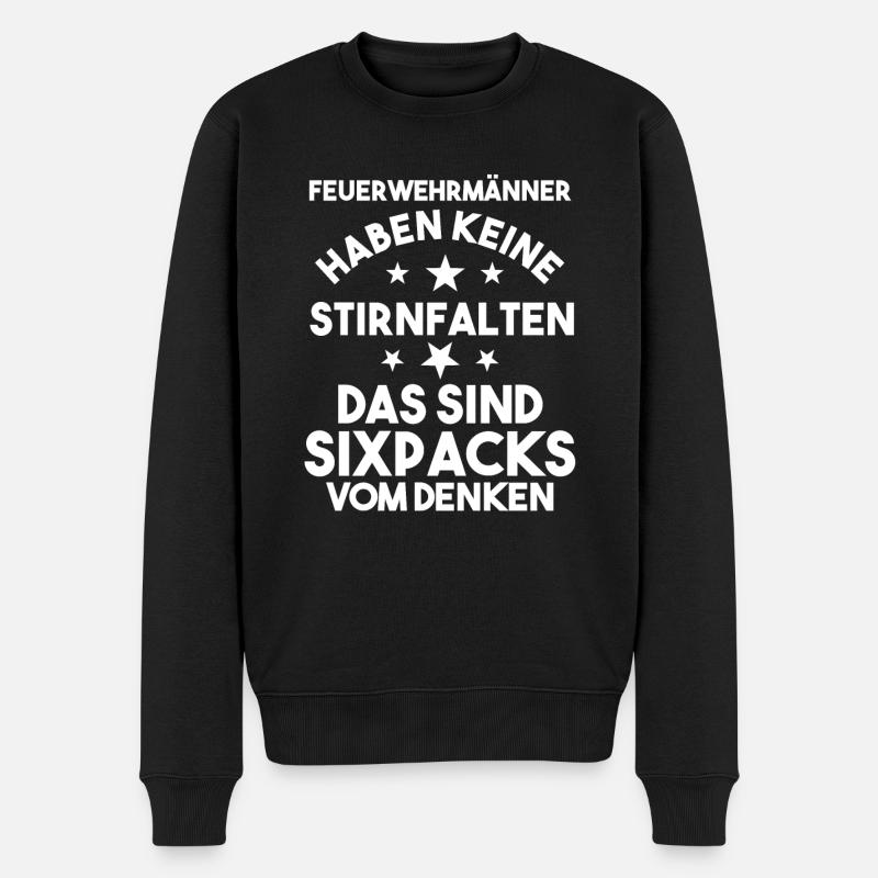 Feuerwehrmann Feuerwehr - Männer Premium Bio Pullover - Schwarz