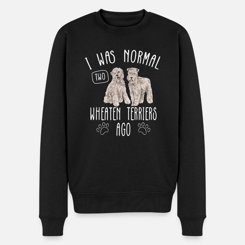 Irish Soft Coated Wheaten Terrier - Männer Premium Bio Pullover - Schwarz