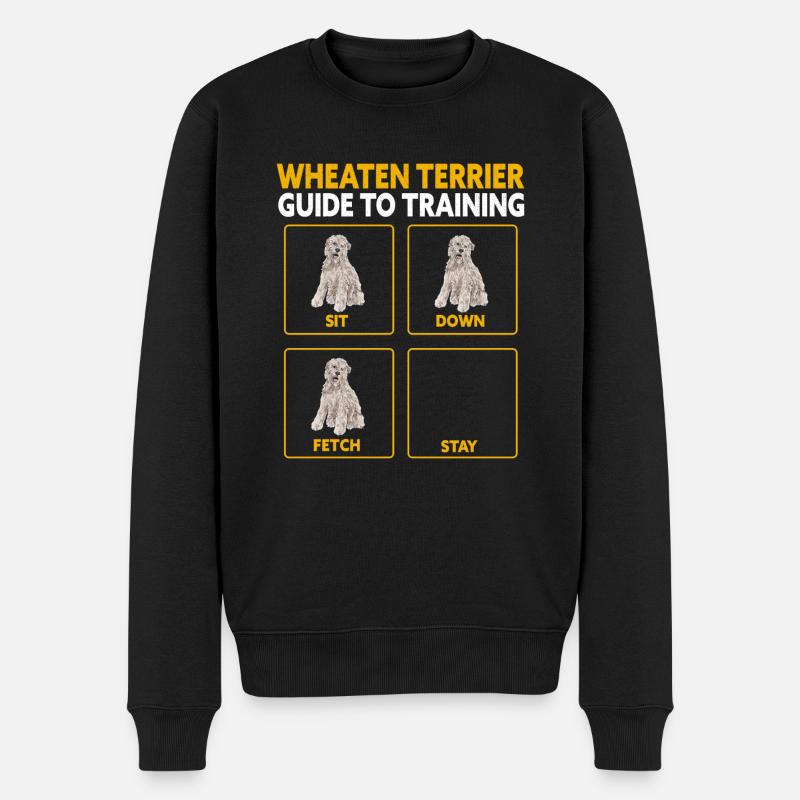 Irish Soft Coated Wheaten Terrier - Männer Premium Bio Pullover - Schwarz