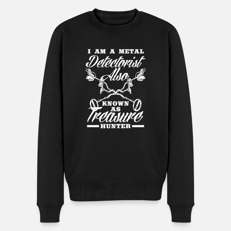 Lustiges Sondeln Metalldetektor Sondengänger - Männer Premium Bio Pullover - Schwarz