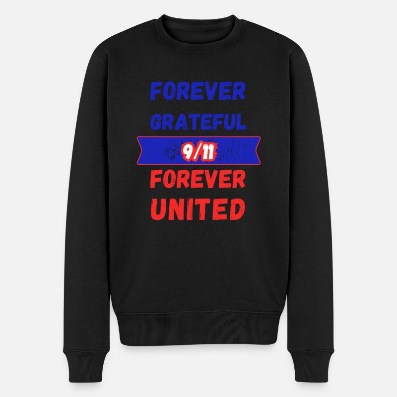 Für immer vereint 9/11 - Männer Premium Bio Pullover - Schwarz