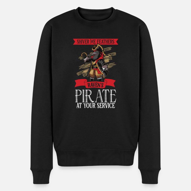 Corbeau Pirate Bateau Pirate Pirate Pirate Capitaine Pirate - Pull Premium bio Homme - noir