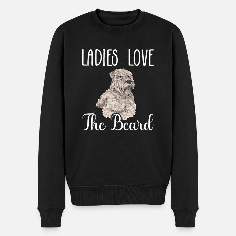 Irish Soft Coated Wheaten Terrier - Männer Premium Bio Pullover - Schwarz