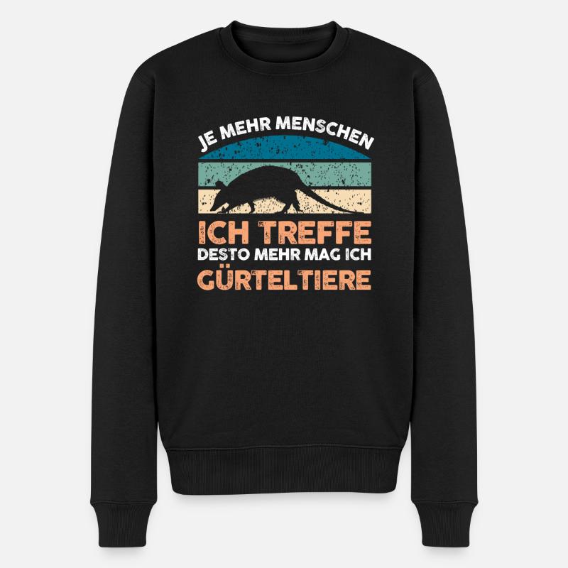 Gürteltier - Männer Premium Bio Pullover - Schwarz