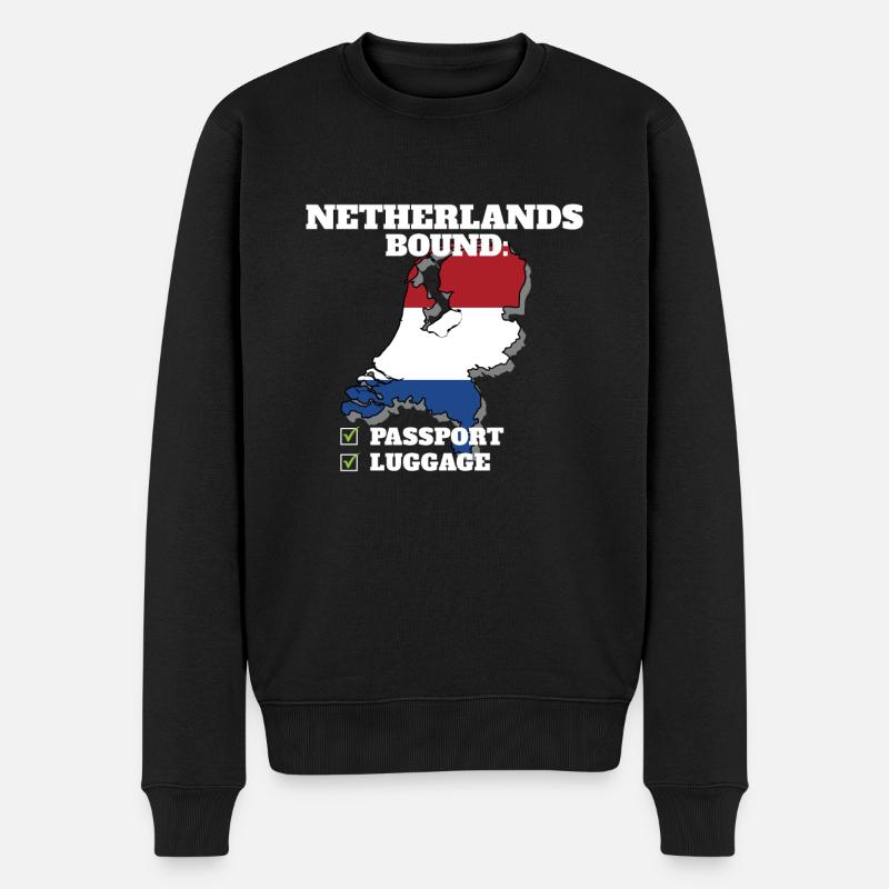 Netherlands Bound Country Travel Netherlandish - Männer Premium Bio Pullover - Schwarz