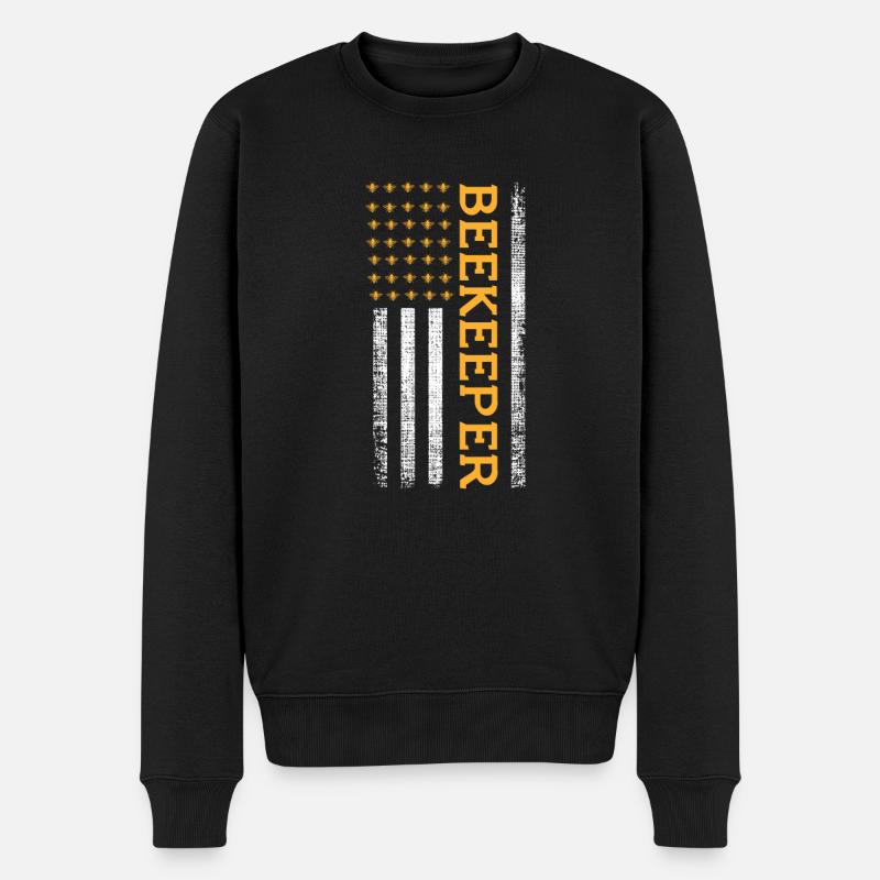 Bienen - Männer Premium Bio Pullover - Schwarz