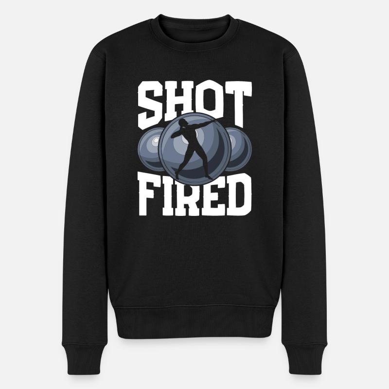 Kugelstoßen Kugelstoß Kugelstoßer Shot Fired - Männer Premium Bio Pullover - Schwarz