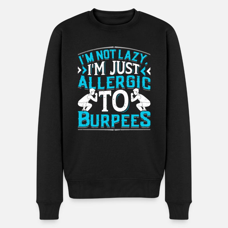 Burpees Übungen Workout - Männer Premium Bio Pullover - Schwarz