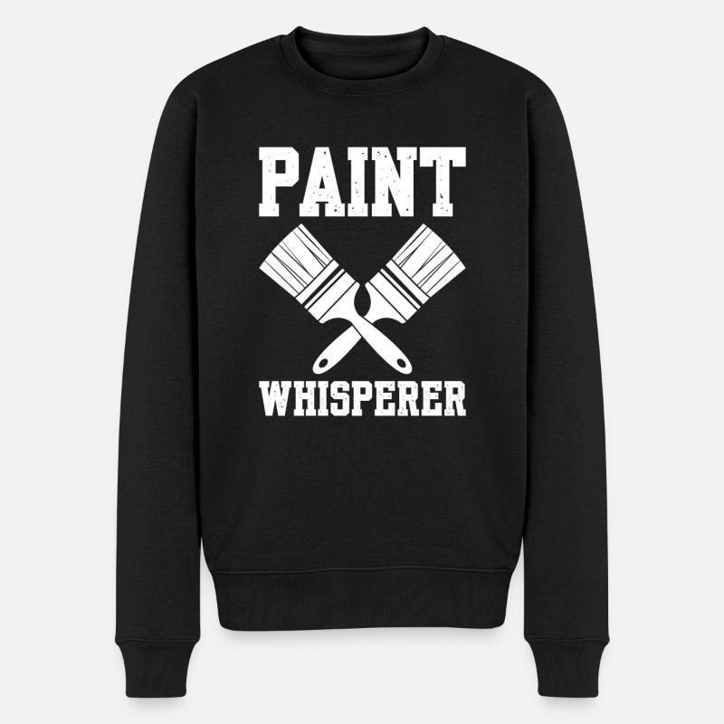 Paint Whisperer Painter - Men's Premium Organic Jumper - black