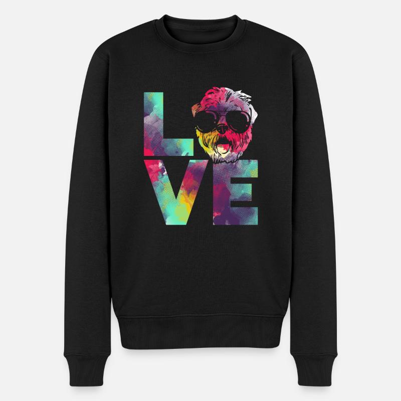 Irish Soft Coated Wheaten Terrier - Männer Premium Bio Pullover - Schwarz