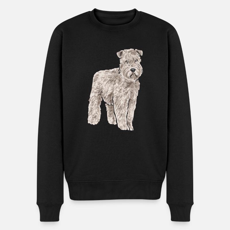 Irish Soft Coated Wheaten Terrier - Männer Premium Bio Pullover - Schwarz