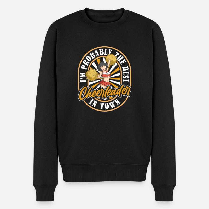 Cheerleader Cheerleading Am Besten - Männer Premium Bio Pullover - Schwarz