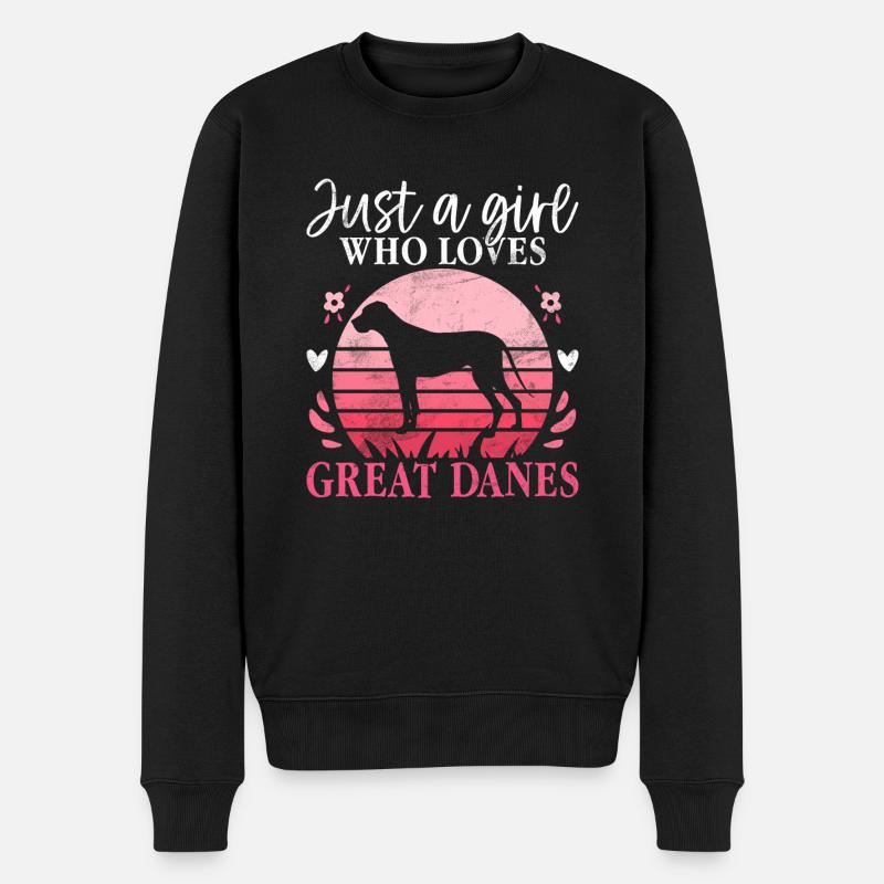 Great Dane Gifts - Männer Premium Bio Pullover - Schwarz