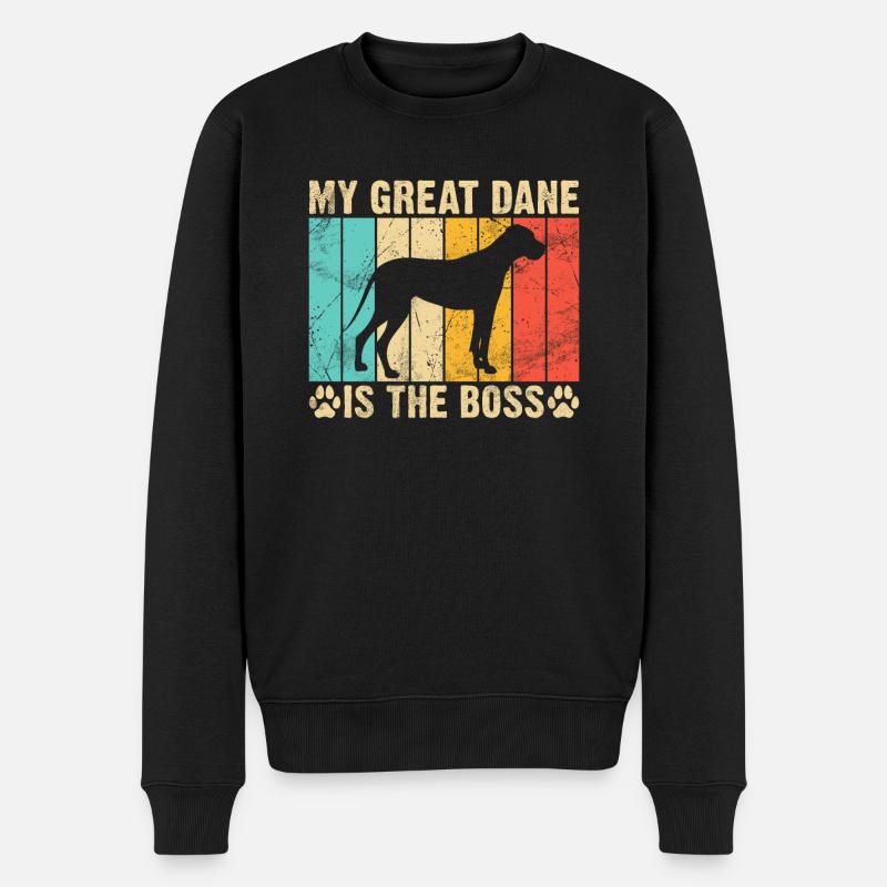 Great Dane Gifts - Männer Premium Bio Pullover - Schwarz