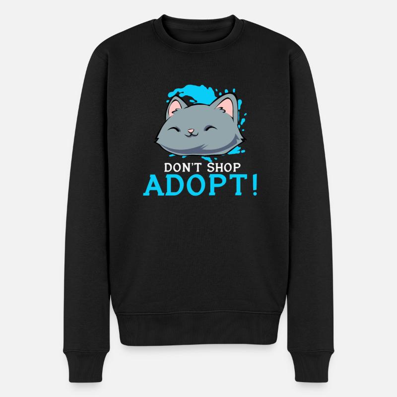 Tiere Retten Adoptieren Pflegen - Männer Premium Bio Pullover - Schwarz