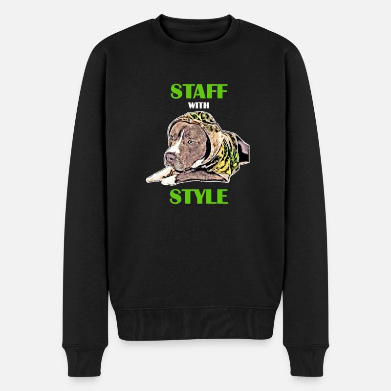 Staff with Style - Männer Premium Bio Pullover - Schwarz
