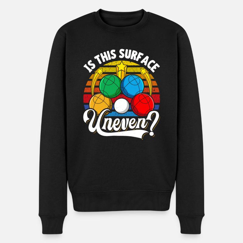 Funny Bocce Game - Männer Premium Bio Pullover - Schwarz