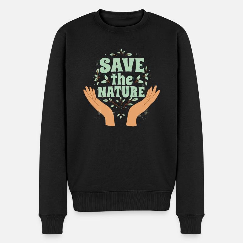 Sauver la pollution de la nature - Pull Premium bio Homme - noir
