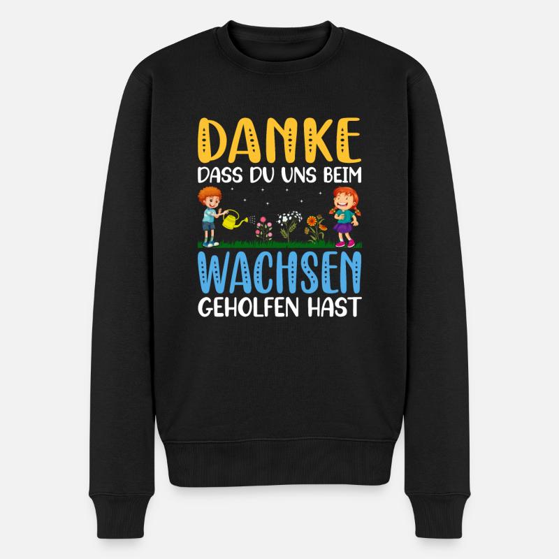 Tagesmutter Abschiedsgeschenk Erzieher Kita - Männer Premium Bio Pullover - Schwarz