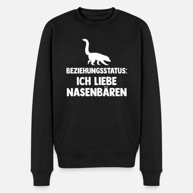 Nasenbär - Männer Premium Bio Pullover - Schwarz