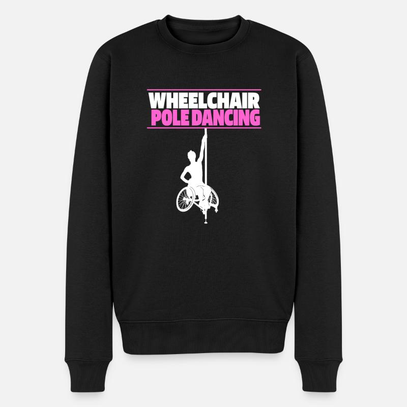Fauteuil roulant de pole dance - Pull Premium bio Homme - noir
