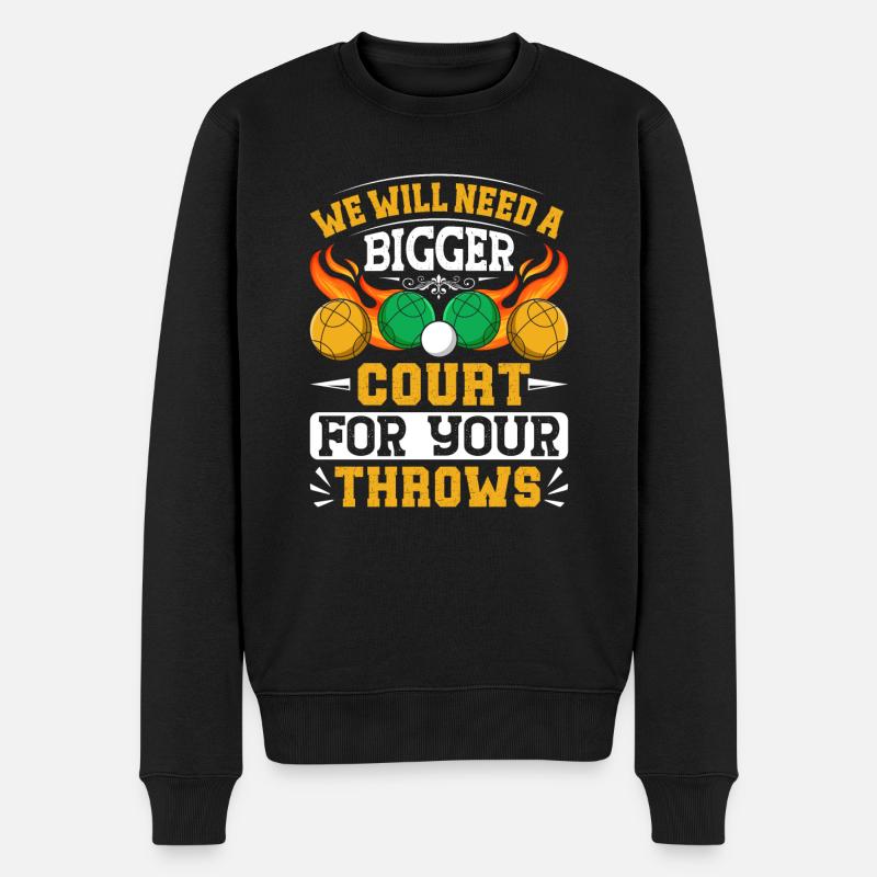 Funny Bocce Game - Männer Premium Bio Pullover - Schwarz