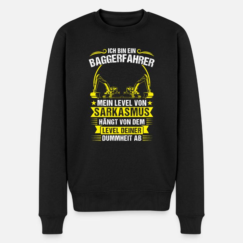 Baggerfahrer Beruf Bagger-Fahrer Geschenk - Männer Premium Bio Pullover - Schwarz