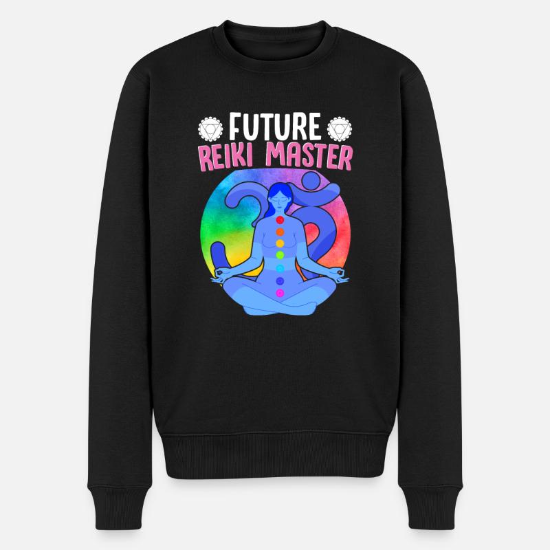 Future Reiki Master Japan Heilkunst - Männer Premium Bio Pullover - Schwarz