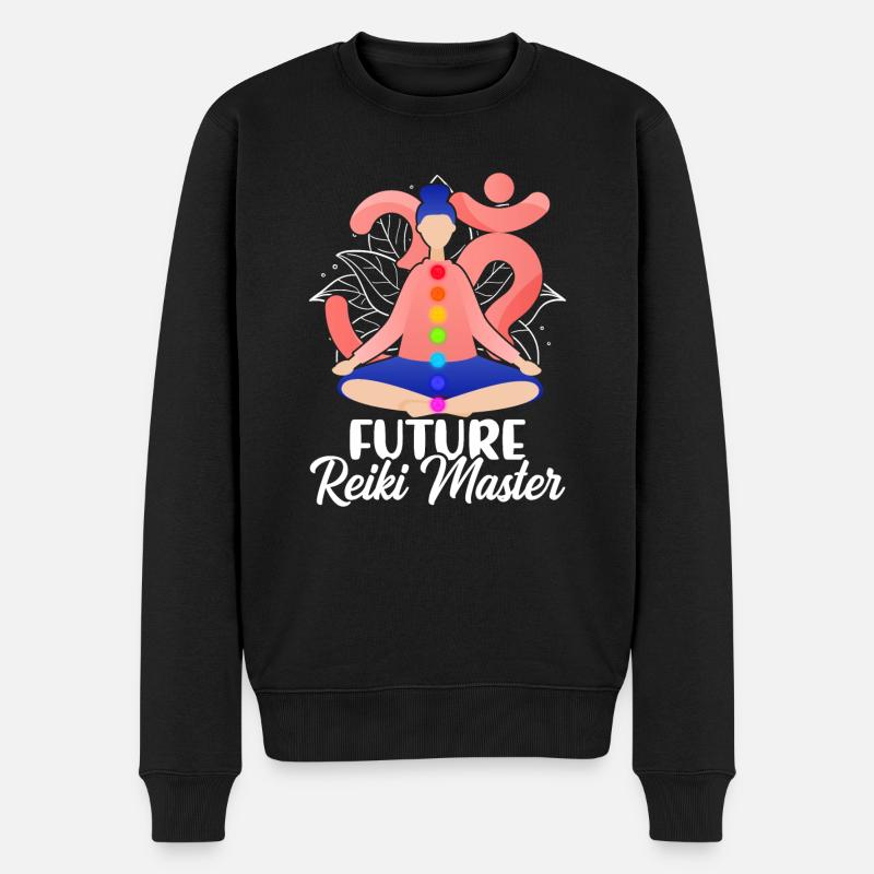 Future Reiki Master Japanisch - Männer Premium Bio Pullover - Schwarz