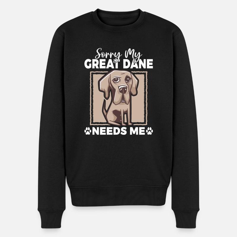Great Dane Gifts - Männer Premium Bio Pullover - Schwarz