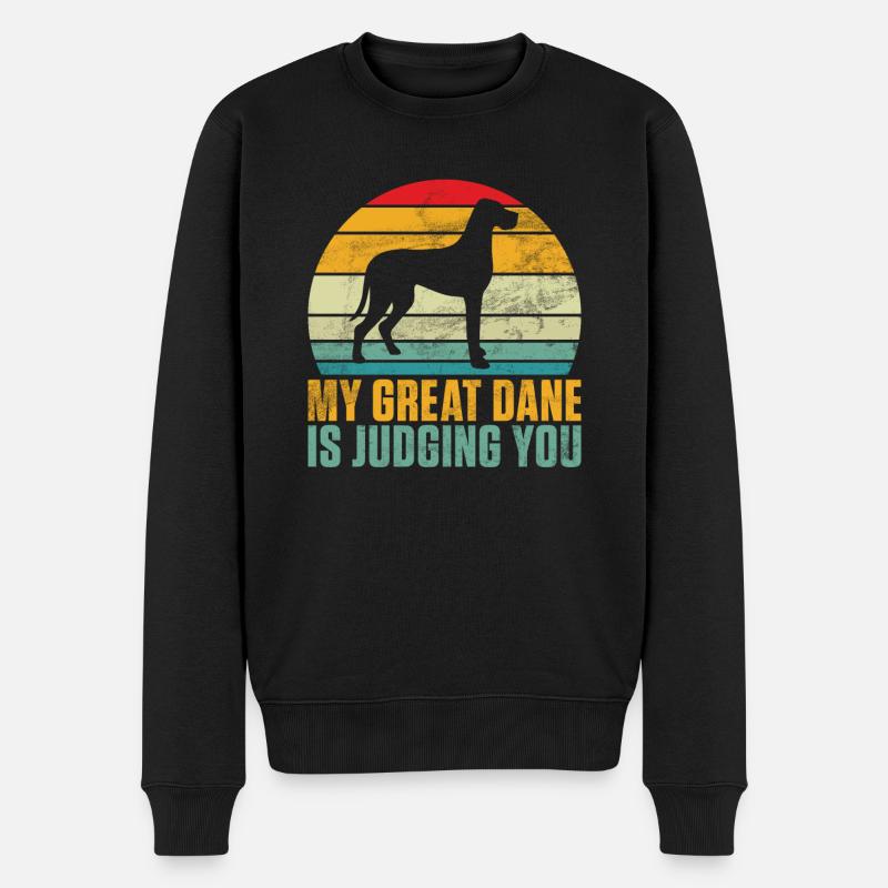 Great Dane Gifts - Männer Premium Bio Pullover - Schwarz