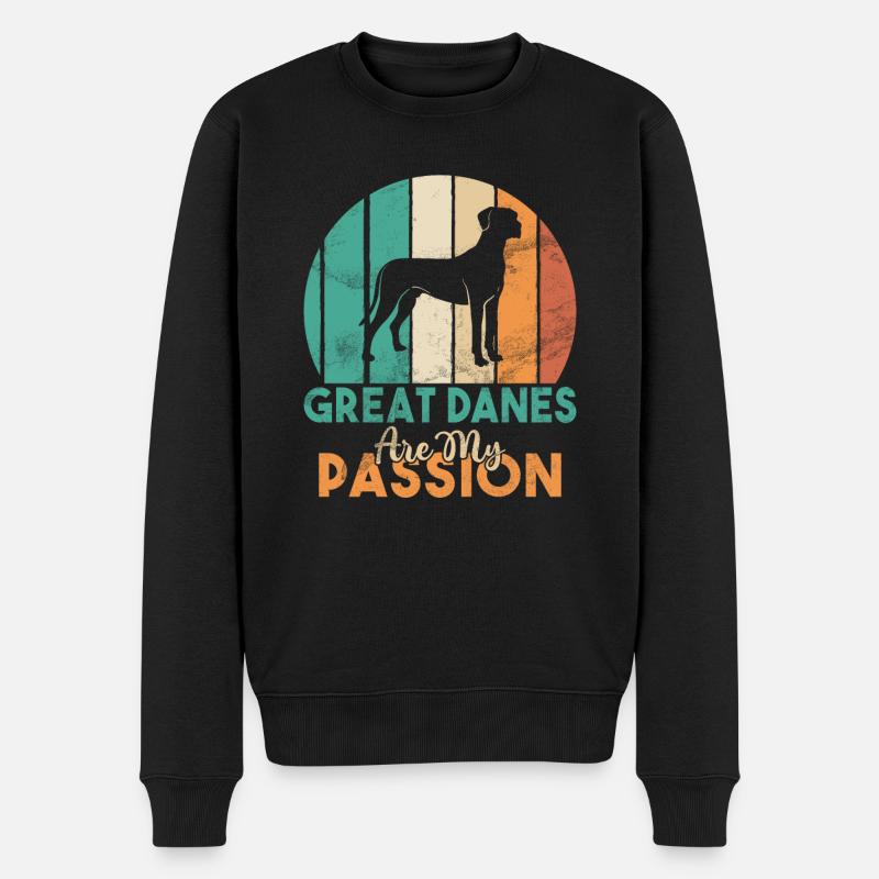 Great Dane Gifts - Männer Premium Bio Pullover - Schwarz
