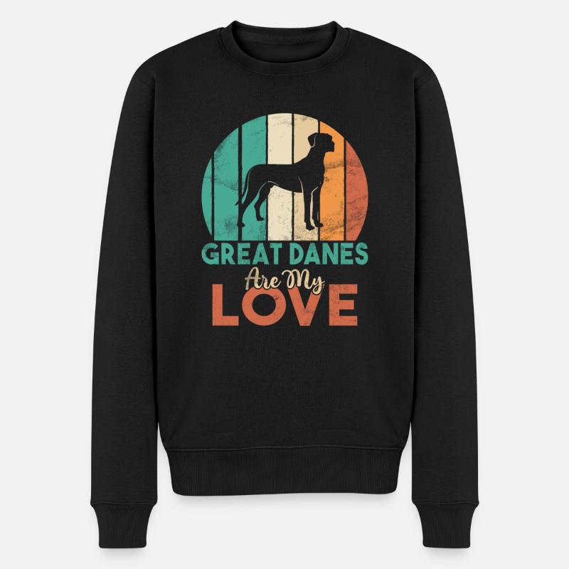 Cadeaux de Dogue allemand - Pull Premium bio Homme - noir