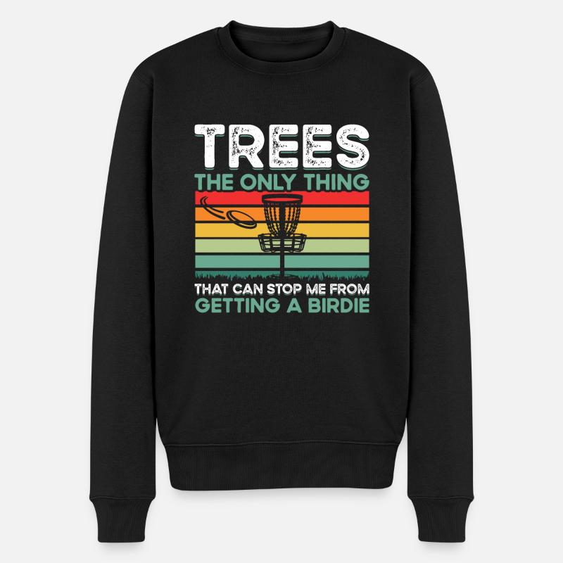 Let me play Discgolf - Männer Premium Bio Pullover - Schwarz