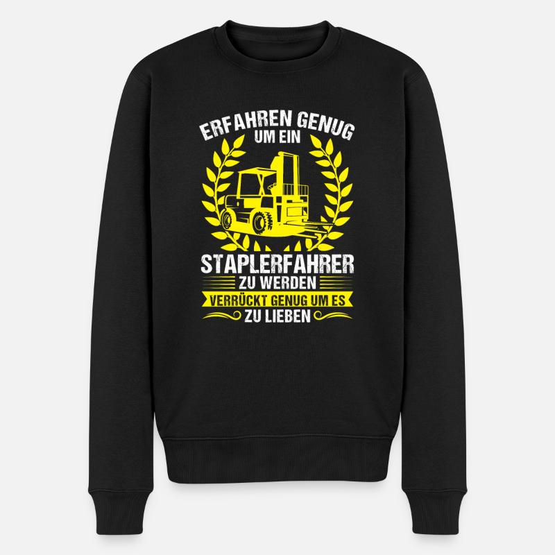 Staplerfahrer Stapler Logistiker Geschenk - Männer Premium Bio Pullover - Schwarz