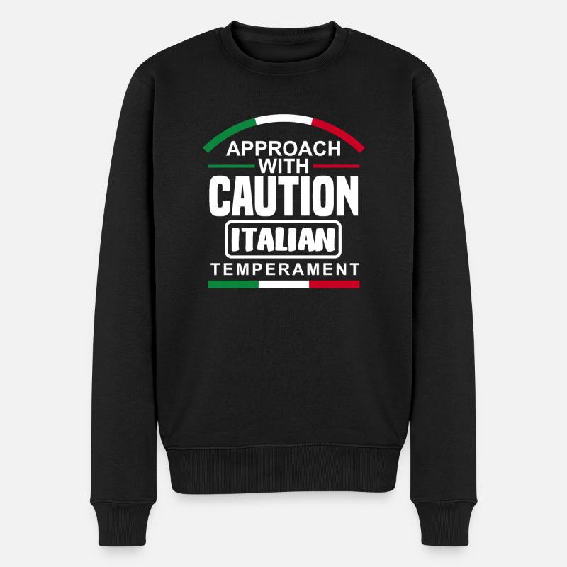 Lustiges Italien Geschenk - Männer Premium Bio Pullover - Schwarz
