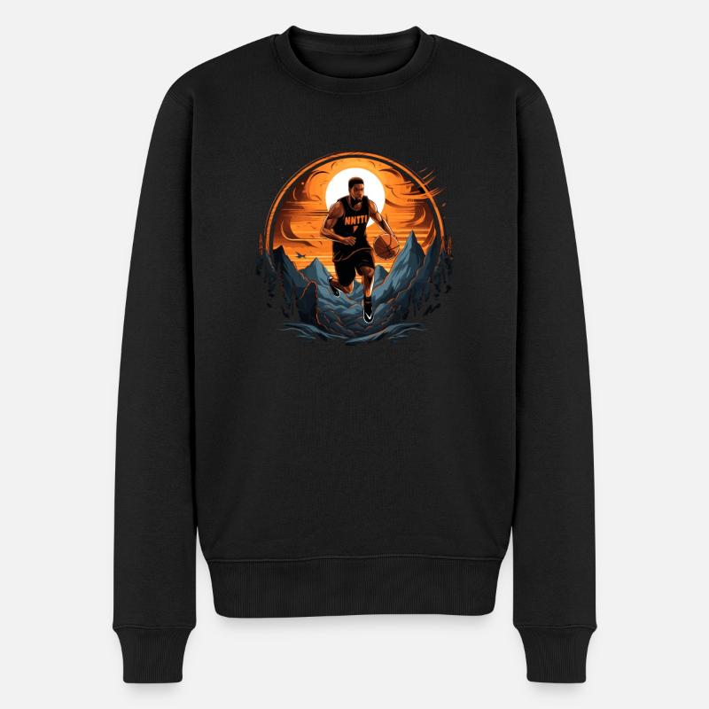 BASKETBALL für immer! - Männer Premium Bio Pullover - Schwarz